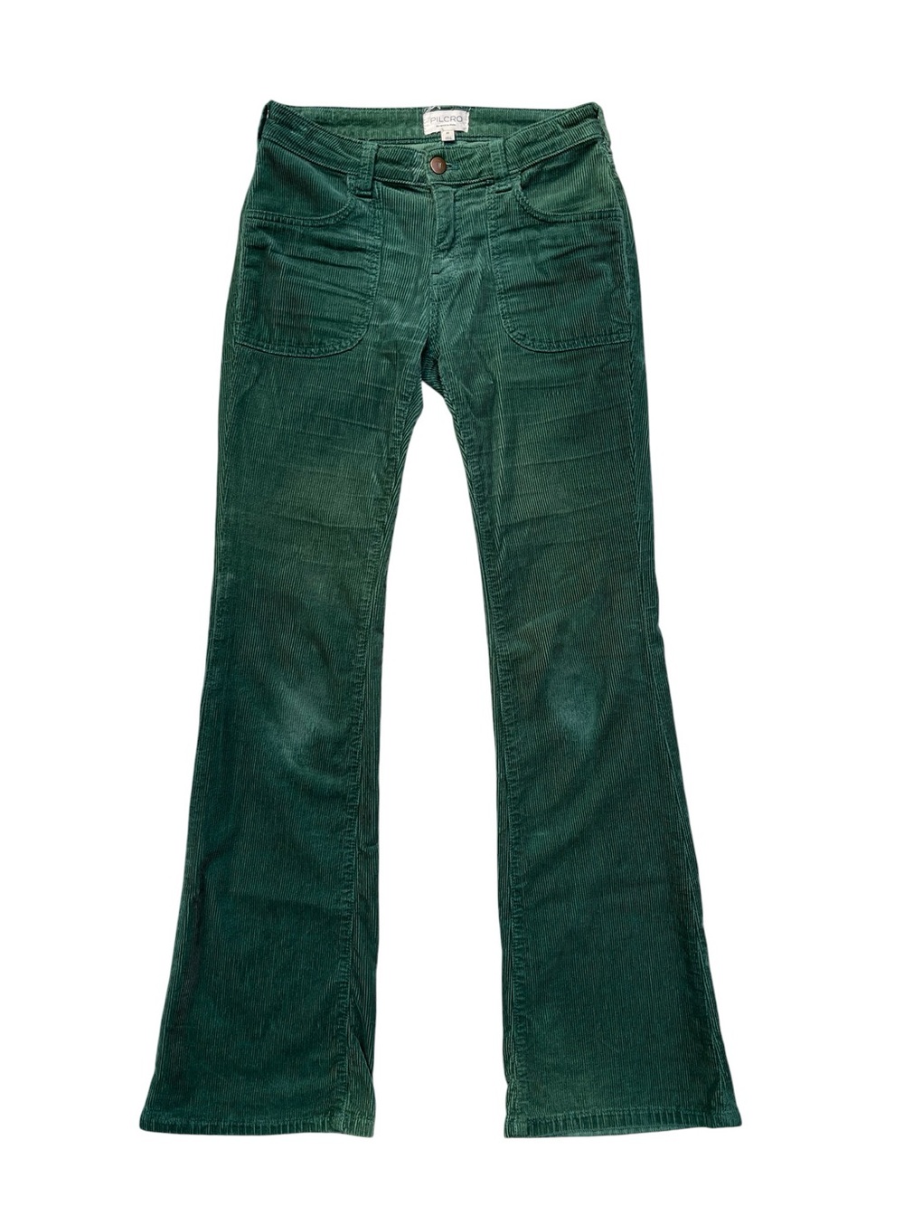 Pilcro Green Corduroy Mid Rise Bootcut Pants Size 25